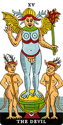 Marseilles Tarot - Major Arcana - The Devil